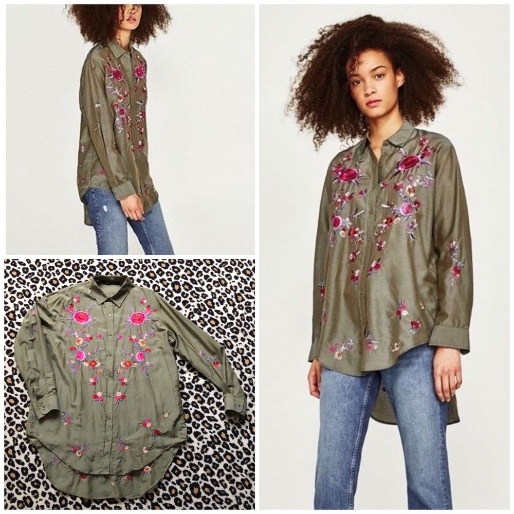 Zara long sleeve premium button down - medium